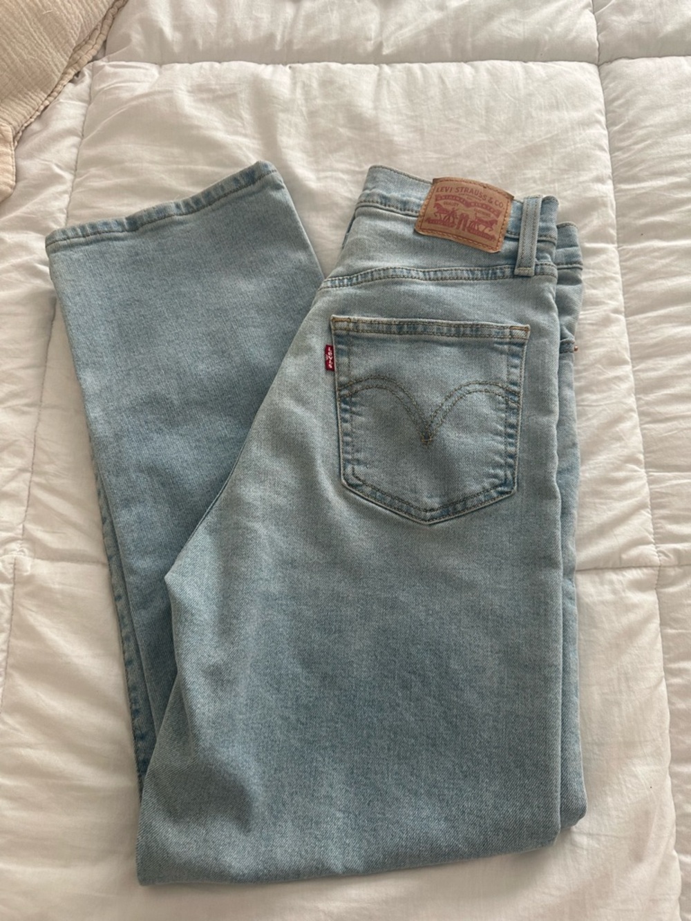 Levi's Ribcage Ankle Light Blue Denim Jeans W28 L27
